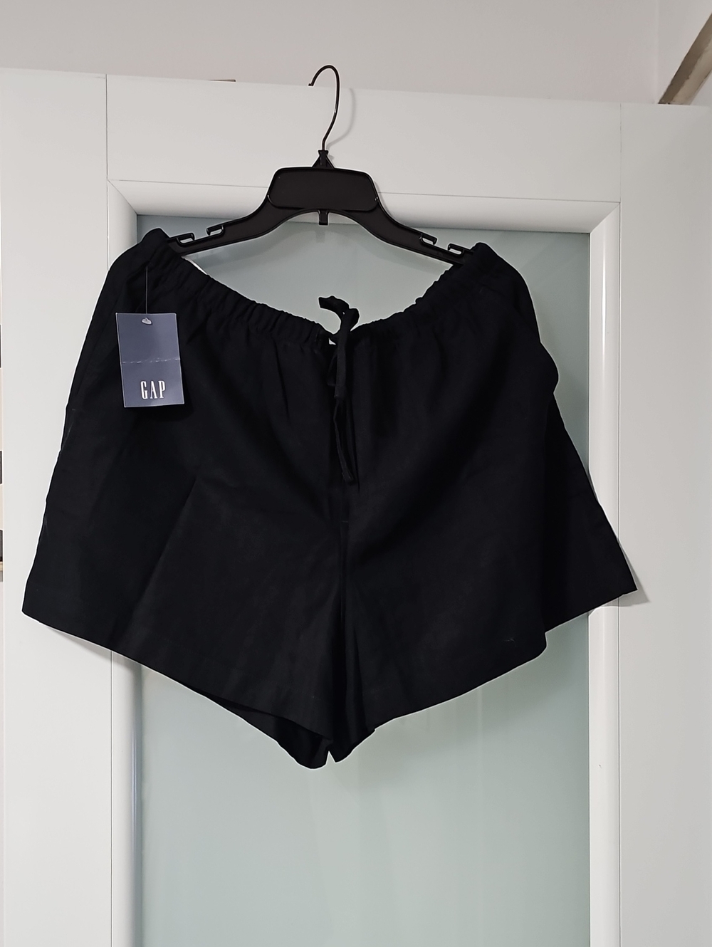 GAP Black Elastic Waist Drawstring Shorts